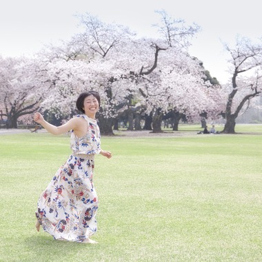 naru2photoが出張撮影した「節目BD撮影（桜）」の家族写真