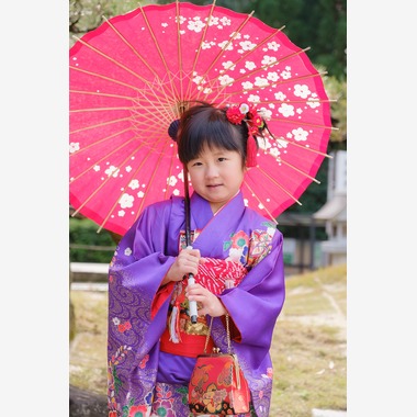 高夏写真店が出張撮影した「七五三の撮影」の家族写真