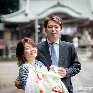 しのみんこフォトが出張撮影した「お宮参り」の家族写真