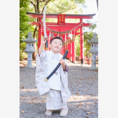 高夏写真店が出張撮影した「七五三の撮影」の家族写真