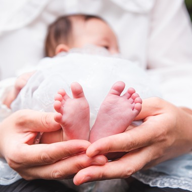 山下　剛が出張撮影した「お宮参り撮影」の家族写真