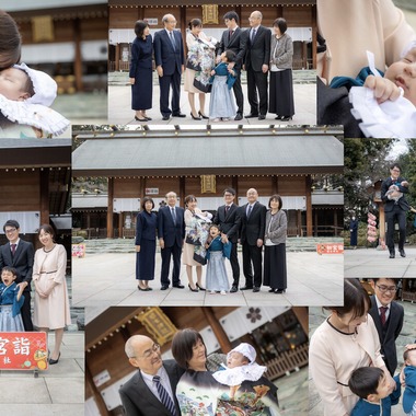 大森光太郎・K-PHOTOが出張撮影した「お宮参り撮影」の家族写真