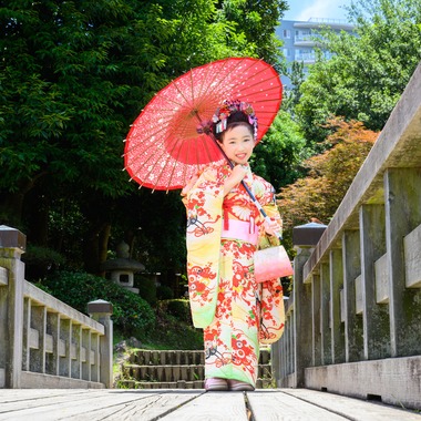 寫樂斎が撮影した「七五三（美浜園）」の写真
