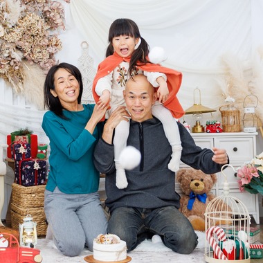 ちずカメラが出張撮影した「クリスマス」の家族写真