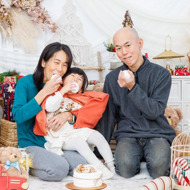 ちずカメラが出張撮影した「クリスマス」の家族写真