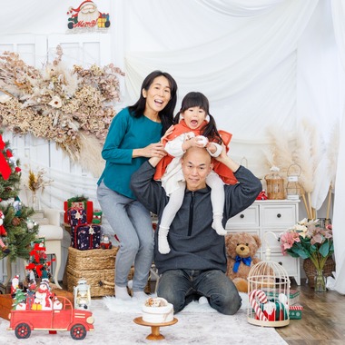 ちずカメラが出張撮影した「クリスマス」の家族写真