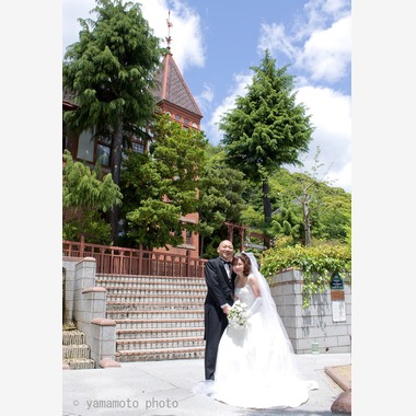 山本写真館が撮影した「神戸北野ロケーション」のウェディングフォト