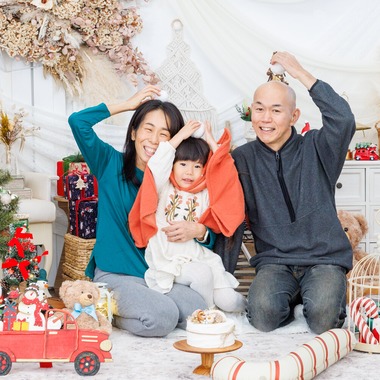 ちずカメラが出張撮影した「クリスマス」の家族写真