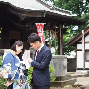 photo39.netが出張撮影した「お宮参り出張撮影 　東京都練馬区　豊玉氷川神社」の家族写真
