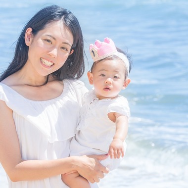 スマイルケアンズが撮影した「ケアンズのビーチで１歳のお誕生日フォト」の写真