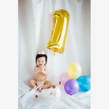 ヨシダミクが出張撮影した「1歳お誕生日」の家族写真