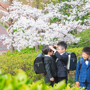 Minminが出張撮影した「入学」の家族写真