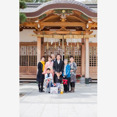 フォスタムが出張撮影した「5歳　七五三参り」の家族写真