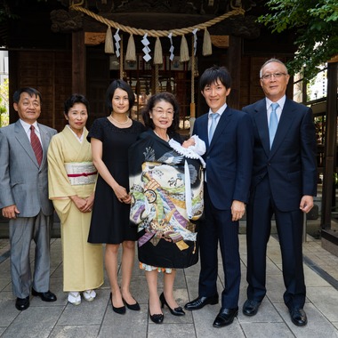 ヨッシ～が出張撮影した「お宮参り」の家族写真