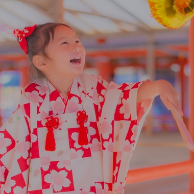 時の記録者が撮影した「七五三サンプル」の写真