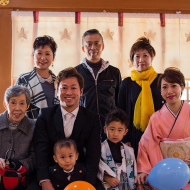 フォスタムが出張撮影した「5歳　七五三参り」の家族写真