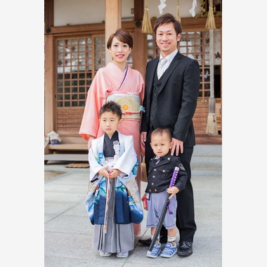 フォスタムが出張撮影した「5歳　七五三参り」の家族写真