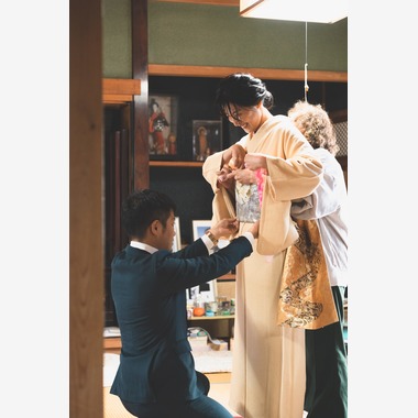 しるし寫眞館が出張撮影した「7歳3歳姉弟七五三」の家族写真