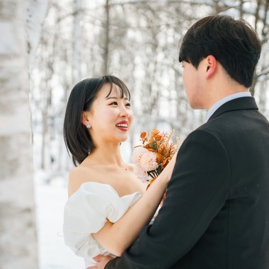 須田桃加が撮影した「美瑛前撮り撮影」のウェディングフォト