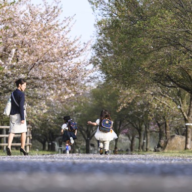 photoYoshitakeが出張撮影した「公園にて」の家族写真