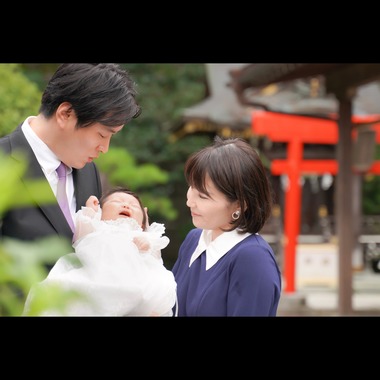 PHOTO 104が出張撮影した「お宮参り」の家族写真