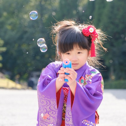 高夏写真店が出張撮影した「七五三の撮影」の家族写真