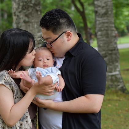 須貝フォトサービスが撮影した家族写真の出張撮影の写真