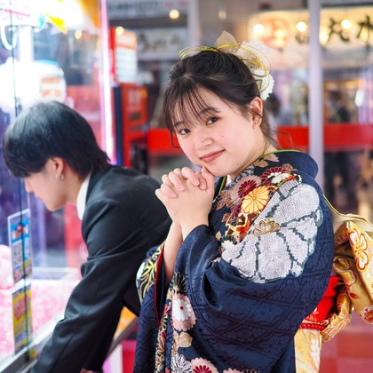 中村雅樹が出張撮影した記念写真, 植物, お宮参りが写った成人式撮影の写真