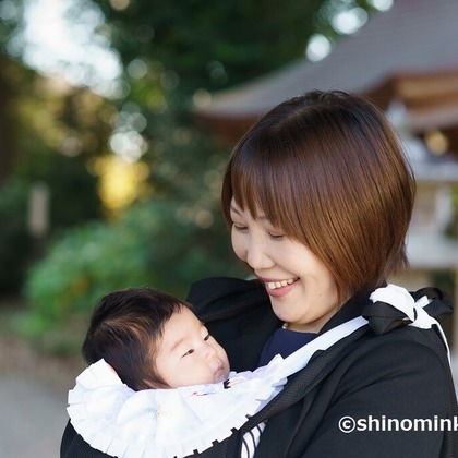 しのみんこフォトが出張撮影した家族写真(キッズ,ベビーフォト)が写ったお宮参りの写真