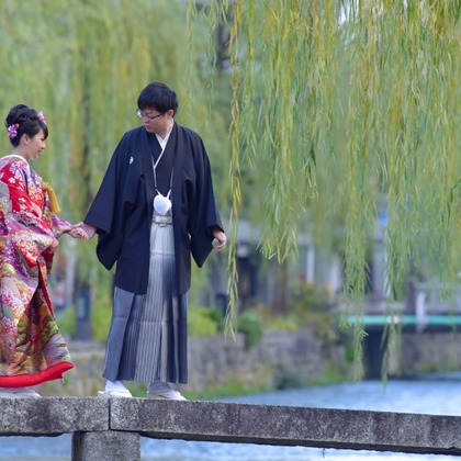 Photo of Pre Weddingphotoshoot at kyoto with kimono in autumn taken by Kiki photo works