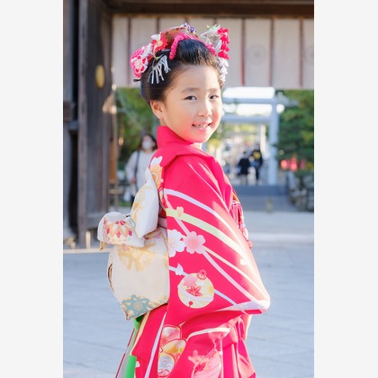 高夏写真店が出張撮影した「七五三の撮影」の家族写真