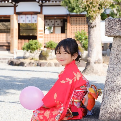 高夏写真店が出張撮影した「七五三の撮影」の家族写真