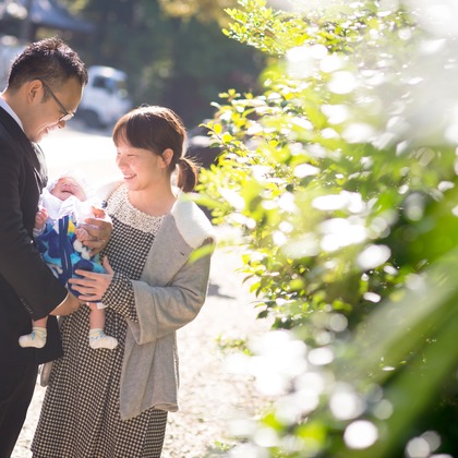 アトリエ　エピカ/清水　一哉が出張撮影したソーダライト, 植物, お宮参りなどが写った「家族写真」の家族写真