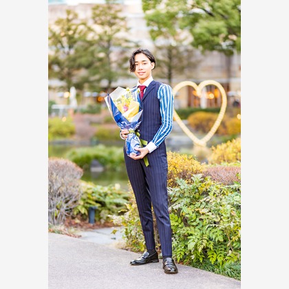 フォトスタジオENOが出張撮影した展望広場, クリスタルビューレストハウス, フラッシュ撮影が写った成人式撮影の写真