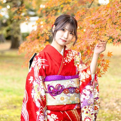 中村雅樹が出張撮影した記念写真, 植物, お宮参りが写った成人式撮影の写真