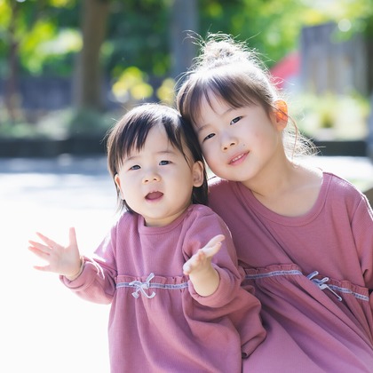 Minminが出張撮影したネクタイ, フラッシュ撮影, ジェスチャーが写った家族写真の出張撮影の写真