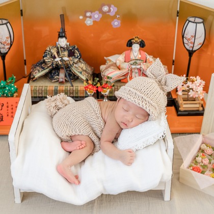 ウィリアムズ　侑依が撮影したニューボーンフォトの写真