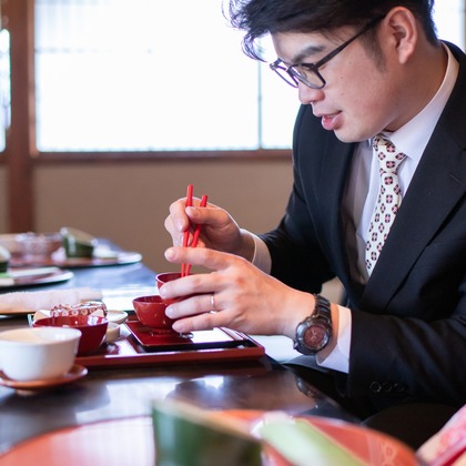 saruco(岩崎寿）が出張撮影した「お宮参り撮影」の家族写真