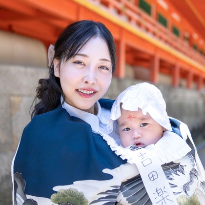 中村雅樹が出張撮影した記念写真, 植物, お宮参りが写ったお宮参りの写真