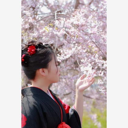 黒澤正彦が出張撮影した江の島シーキャンドル, キャンティカフェ, 水前寺成趣園などが写った「成人式前撮り撮影（群馬県高崎市　進雄神社　４月撮影）」の家族写真