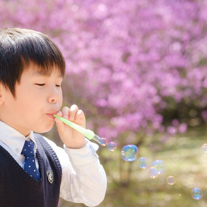 高夏写真店が出張撮影した「卒園・入学記念の写真」の家族写真