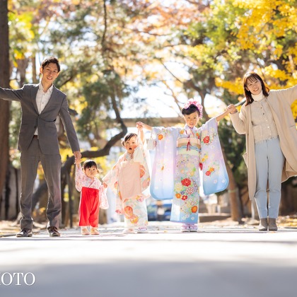 大森光太郎・K-PHOTOが出張撮影した「七五三撮影」の家族写真