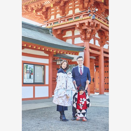 Photrip.tokyoが出張撮影した七五三, 赤, 春が写ったエンゲージメントフォトの写真