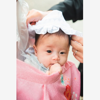 山下　剛が出張撮影した「お宮参り撮影」の家族写真