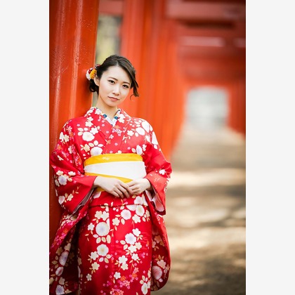 APKが出張撮影した柔道, Jujutsu, カンフーなどが写った「カジュアル着物で桜ロケーション撮影　2019年4月」の家族写真