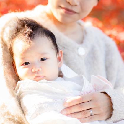あかすたが出張撮影した「お宮参り」の家族写真