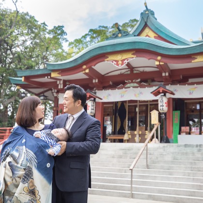 出張撮影ななが出張撮影した自然の中の人々, お宮参り衣装, 人間が写ったお宮参りの写真