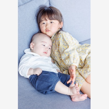 ちずカメラが出張撮影した顔, 眼, 肌が写った家族写真(キッズ,ベビーフォト)の写真