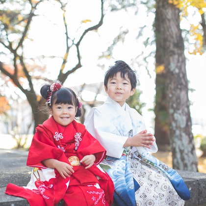 荒畑けいこが出張撮影した「七五三（５歳、３歳）」の家族写真