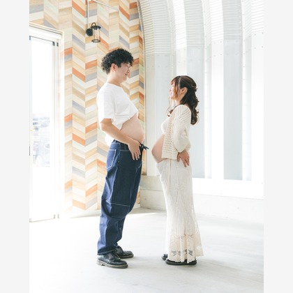 橋本くるみが出張撮影したジョイント, ショルダー, 繊維が写ったマタニティフォトの写真